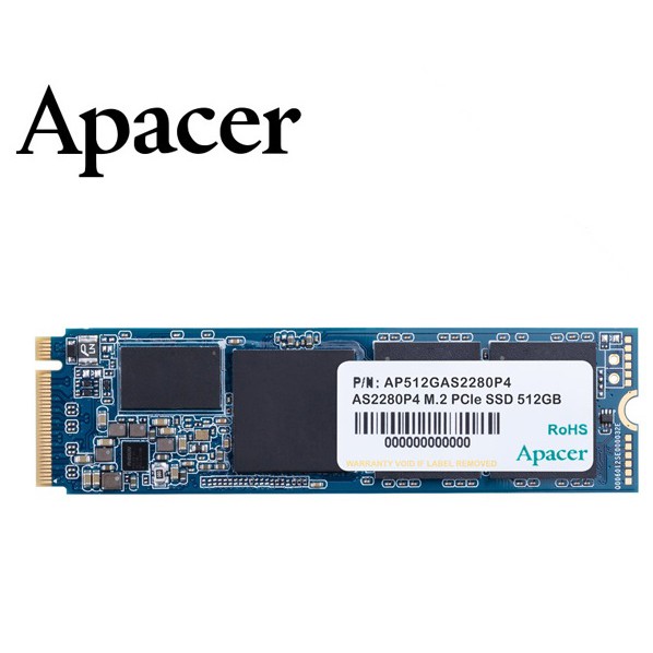 《SUNLINK》Apacer AS2280P4 512GB M.2 PCIe nvme Gen3x4 SSD 固態硬碟