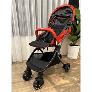 [復健] Aprica nano smart Plus 可折疊嬰兒車推車 紅色 贈掛鉤2入推車收納袋