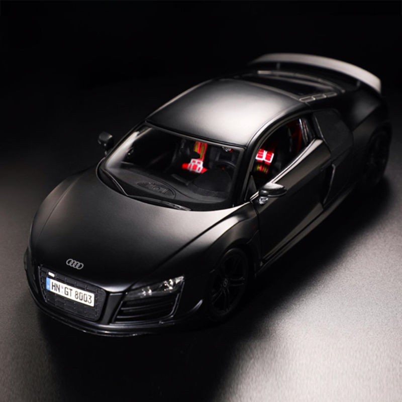 合金模型【免運】美馳圖118汽車模型仿真奧迪R8合金跑車速度與激情7座玩具車模模型