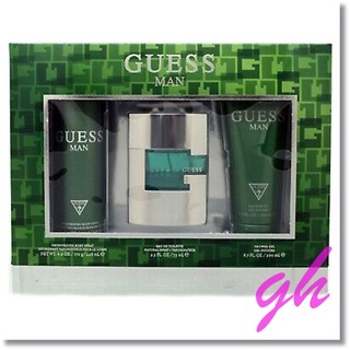 【GH】Guess MAN 同名男性淡香水禮盒組 淡香水75ml+沐浴膠200ml+體香噴霧226ml