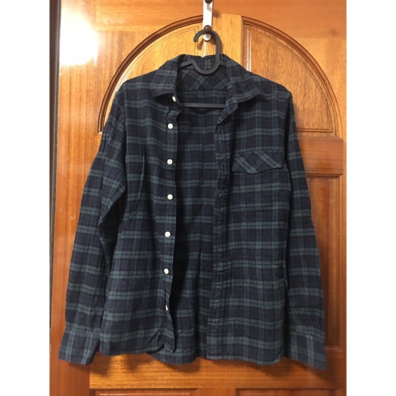 Muji無印良品100 有機棉 男版長袖襯衫 女也可穿 男友服 寬鬆概念 蝦皮購物