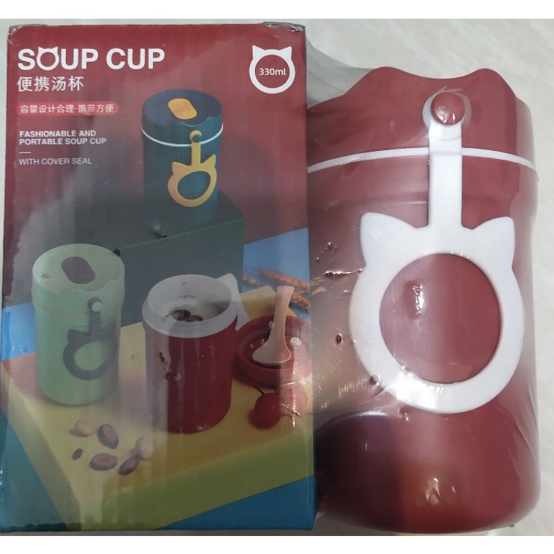 Soup cup 330ml 攜帶 外出 露營 湯杯