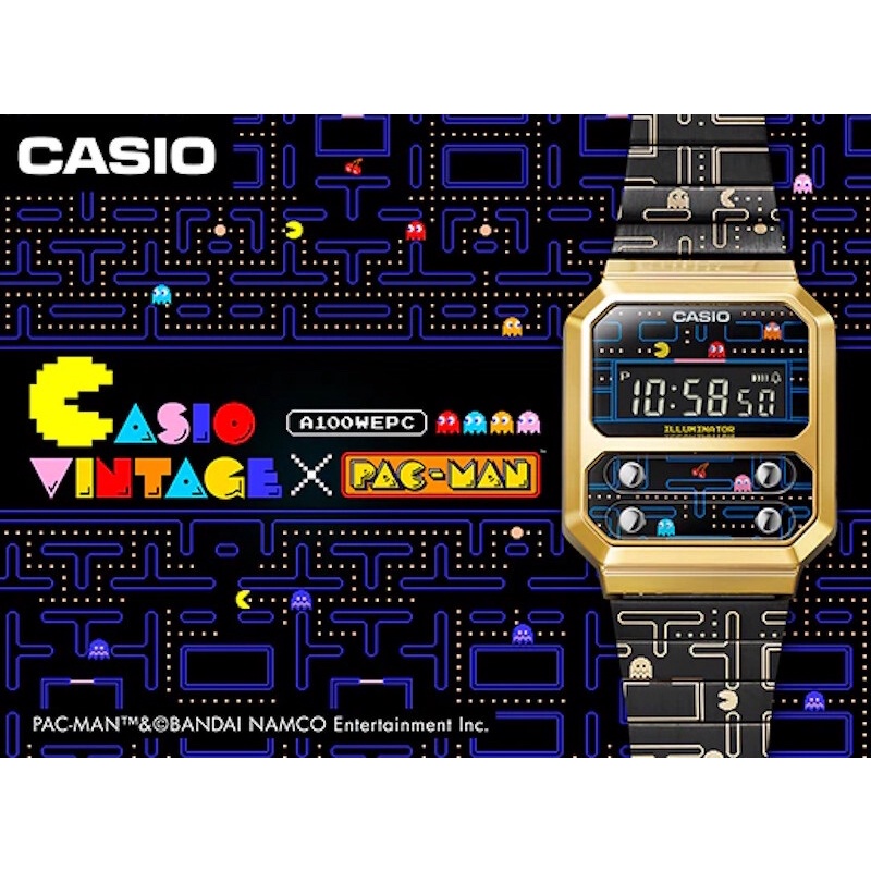 CASIO 小精靈數位錶 Casio X Pac-Man聯名手錶 全新