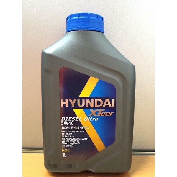 Hyundai xteer 5w40 diesel