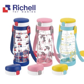 『臺灣現貨』Richell 利其爾全新第四代/貝克街 /粉紅派/棒棒糖 兩用冷水壺組內含吸管上蓋&直飲上蓋450ml