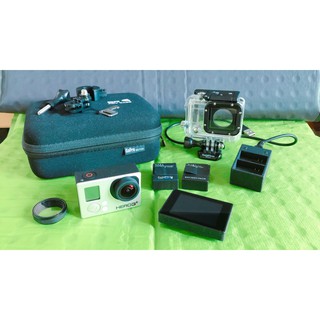 GoPro Hero 3+ Black Edition高規格旗艦黑色版+外接LCD觸控式螢幕+上山下海分水鏡完整配件