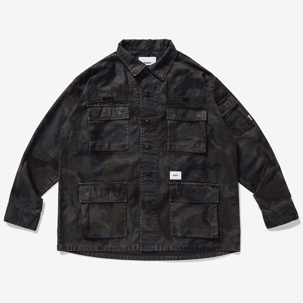 全新現貨 黑迷彩 M 號 20SS WTAPS JUNGLE LS 02 SHIRT COTTON SATIN CAMO