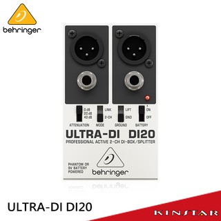 BEHRINGER ULTRA-DI DI20 2軌 主動式 平衡訊號轉換器 (DI-20)【金聲樂器】