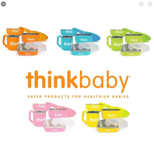 現貨-美國Thinkbaby 304不鏽鋼環保兒童學習餐具組