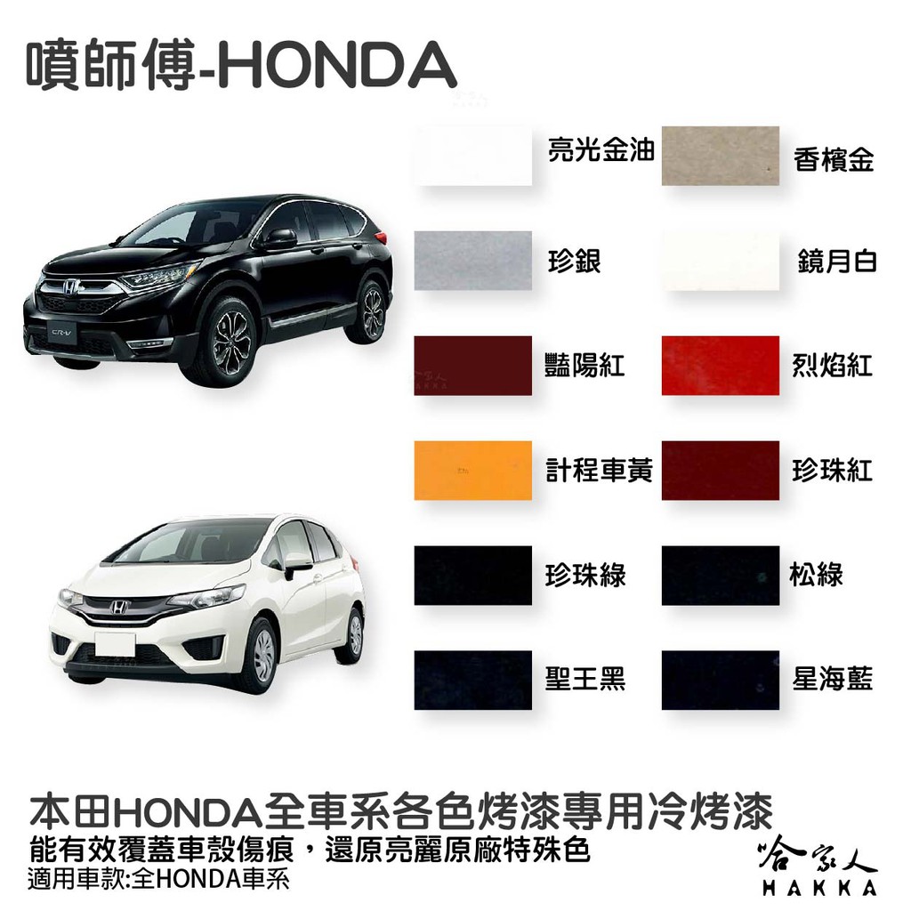 噴師傅 HONDA 本田 專用冷烤漆 贈專用刷具 點漆筆 CRV FIT CIVIC 黑 深鈦灰 汽車補漆筆 烤漆 噴漆