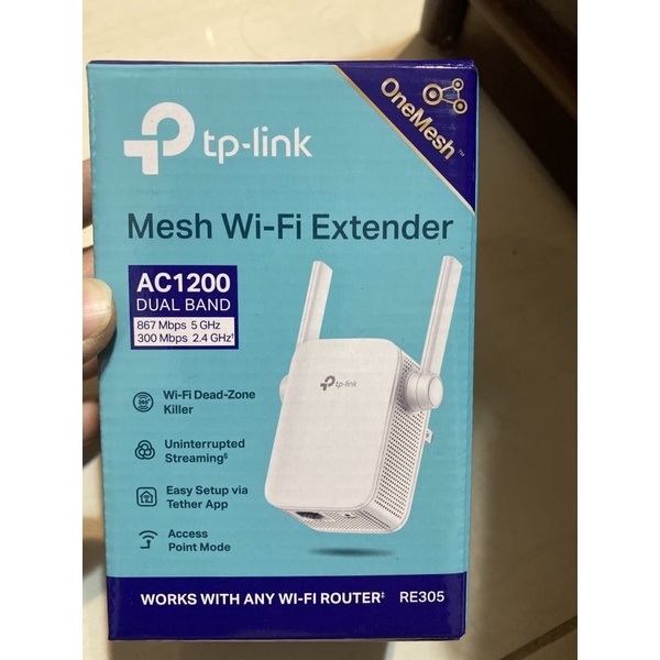 TP-LINK RE305 V4版 雙頻 AC1200 WiFi 訊號擴展 強波器 延伸器