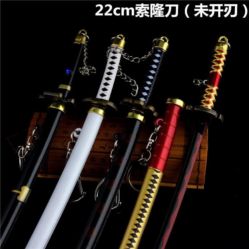 海賊 索隆三代鬼扯秋水和一字雪走羅的刀模型紅發香克斯22cm鞘刀 蝦皮購物