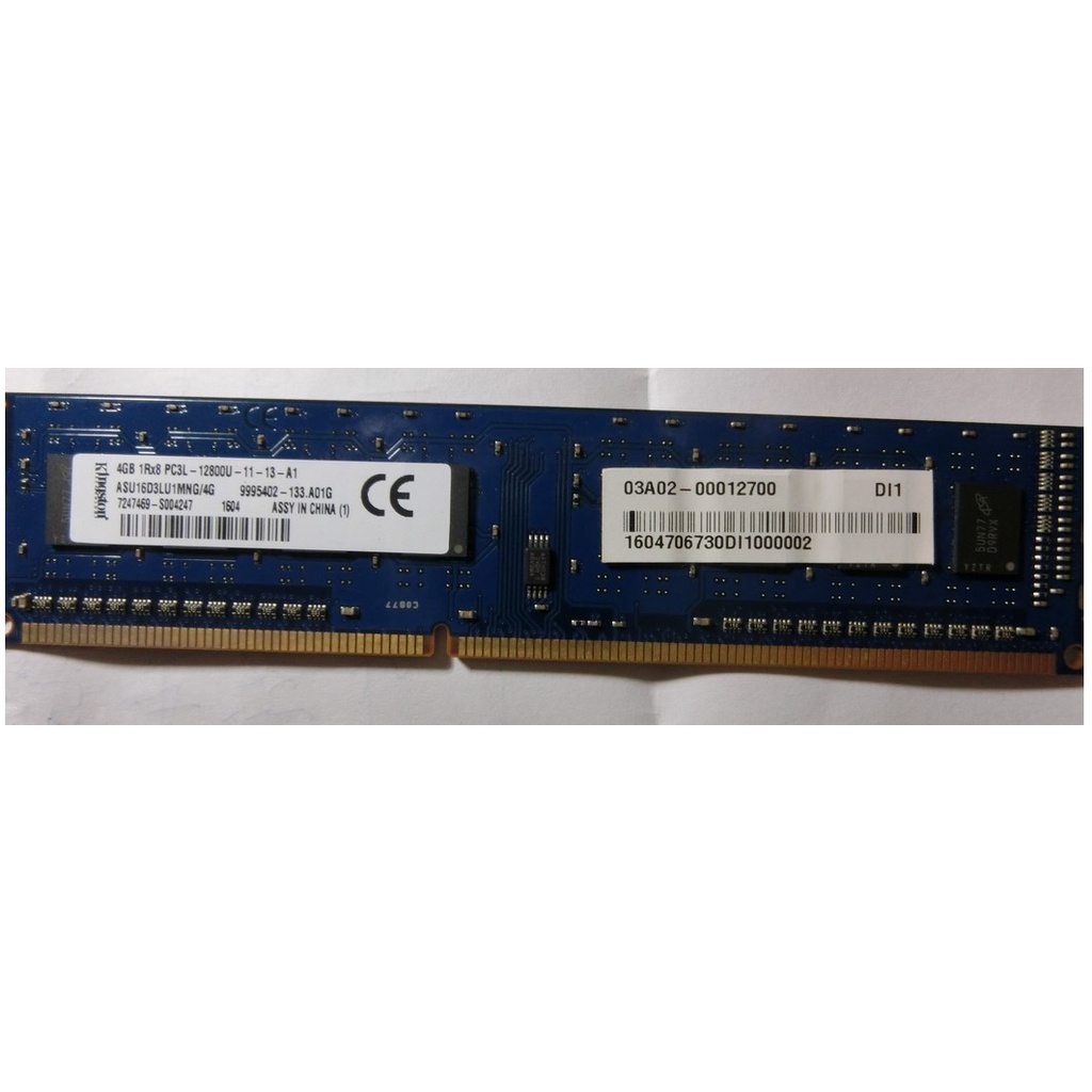 金士頓 ddr3l 1600 4gb桌機記憶體