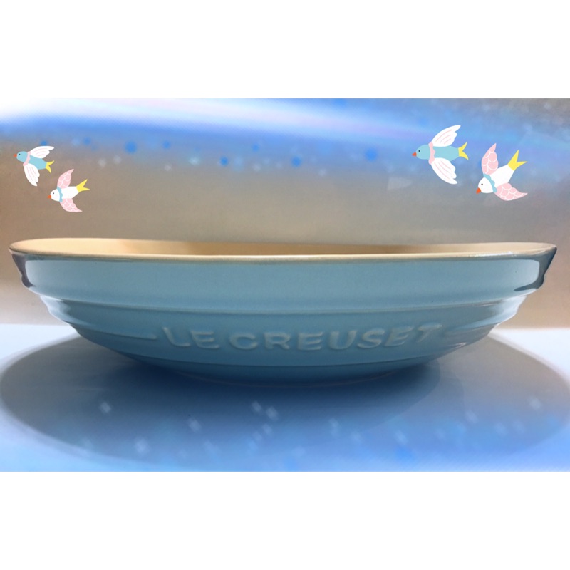 Le Creuset 26cm深圓盤 亮藍天藍色 ( Satin Blue )