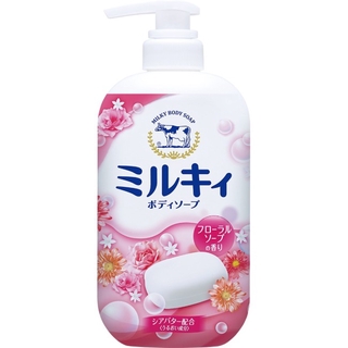 牛乳石鹼 牛乳精華沐浴乳玫瑰花香550ml