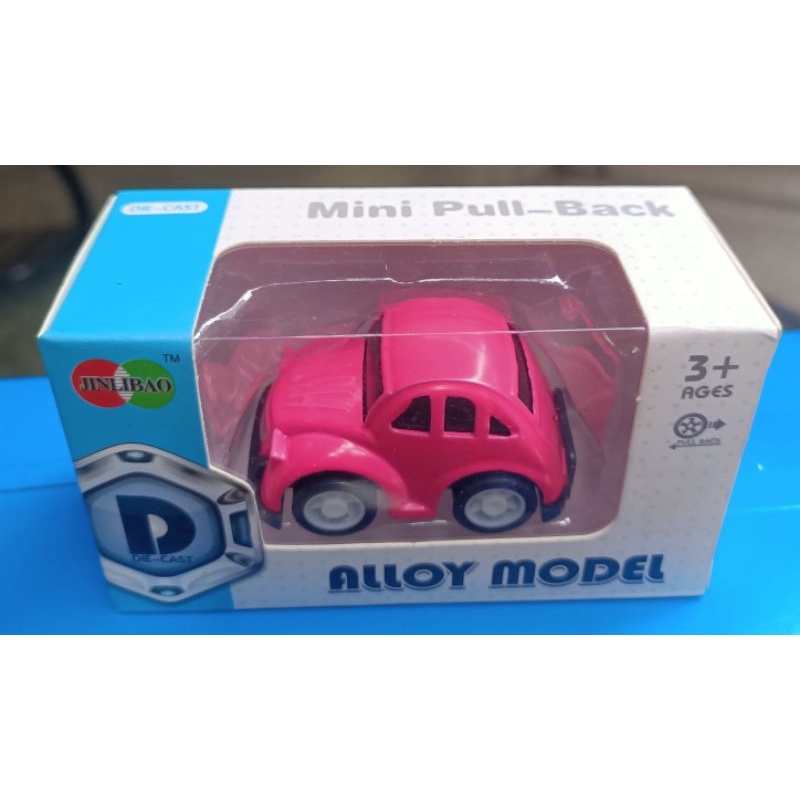 Alloy Model Car 模型車 合金車 迴力車 迷你小汽車 粉紅金龜車 玩具車