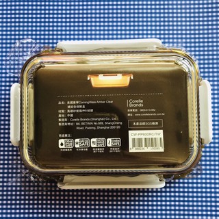 [現貨] [24hr 快速出貨] [康寧] 美國康寧 長方型 600ml 琥珀色保鮮盒 便當盒 耐熱玻璃 微波爐 餐盒