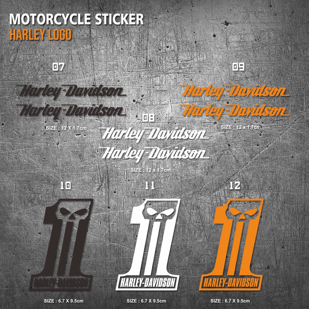 HARLEY DAVIDSON 哈雷戴維森標誌摩托車頭盔貼紙目錄 02