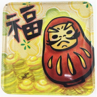 復古阿GOGO的爸爸時代-兩用杯墊冰箱貼/磁鐵 – 不倒翁 [收藏天地]