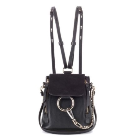 chloe faye mini leather backpack