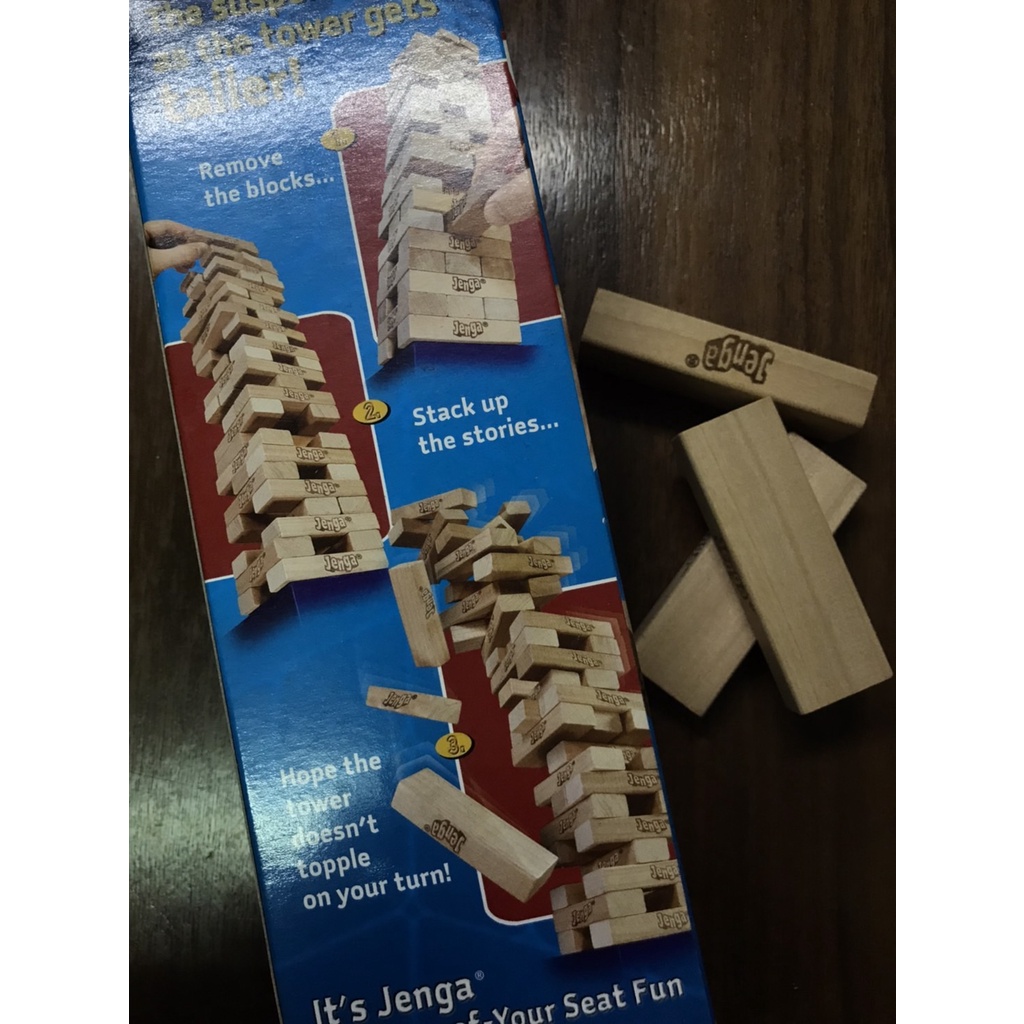 二手/ Jenga 51片木製疊疊樂 兒童益智遊戲 互動桌遊