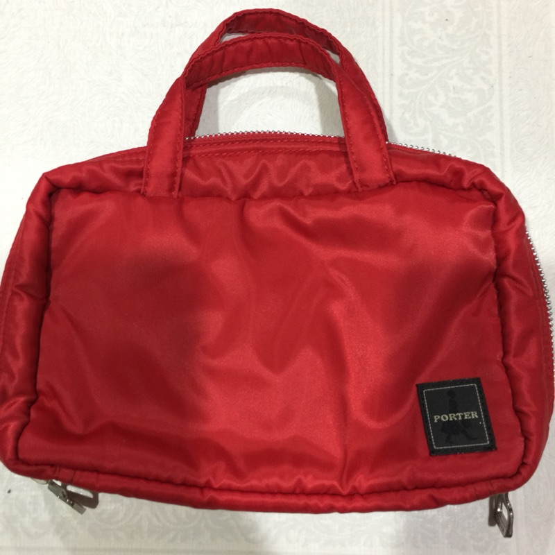 全新Porter紅色手提包（可當大包裡小夾層包）