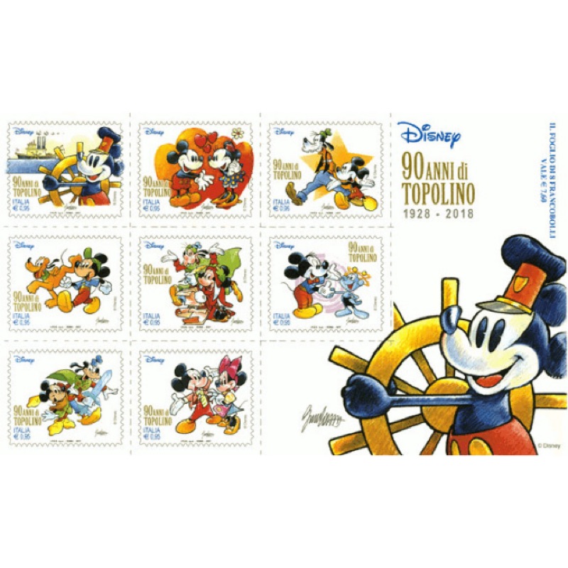 義大利迪士尼90週年紀念郵票