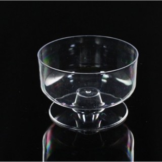 [現貨]10入 120cc 白蘭地杯 酒杯造型塑膠杯 奶酪杯 PS杯 透明杯 果凍杯 甜品杯 布蕾杯 塑膠杯【G01】