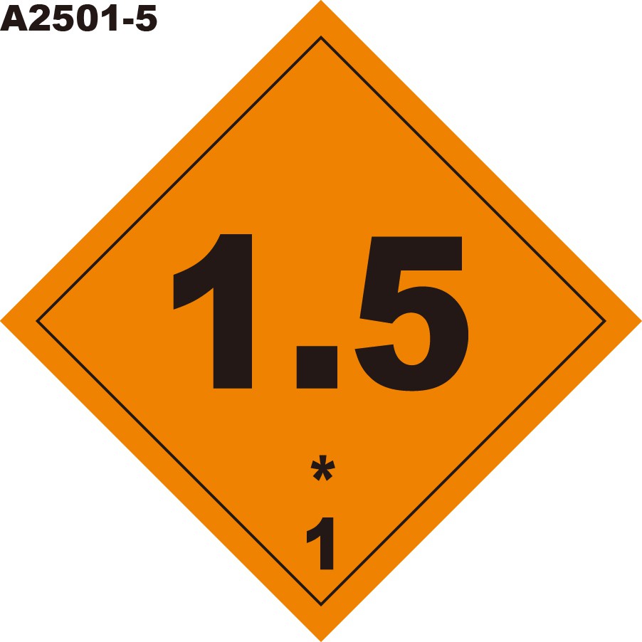 GHS危險物標示貼紙 A2501-5 危害運輸圖示 危害標示貼紙 爆炸物 [飛盟廣告 設計印刷]