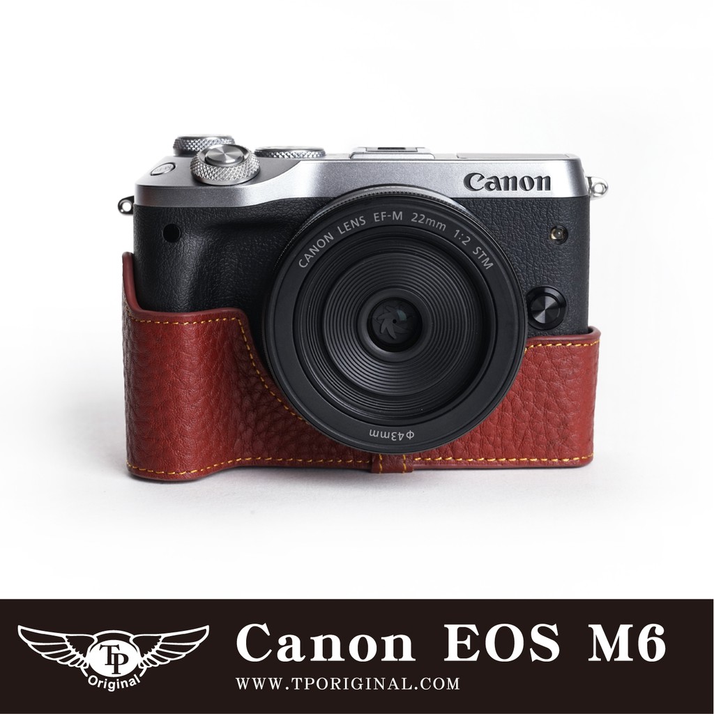 小馨小舖【台灣TP】適用於Canon EOS M6 EOSM6 相機套 真皮 底座 相機包 保護套 相機皮套