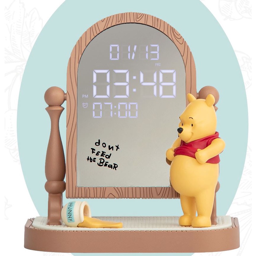 現貨 韓國 維尼 小熊維尼 POOH 鏡子  時鐘 鬧鐘 桌上型 電子鐘 數字時鐘 迪士尼
