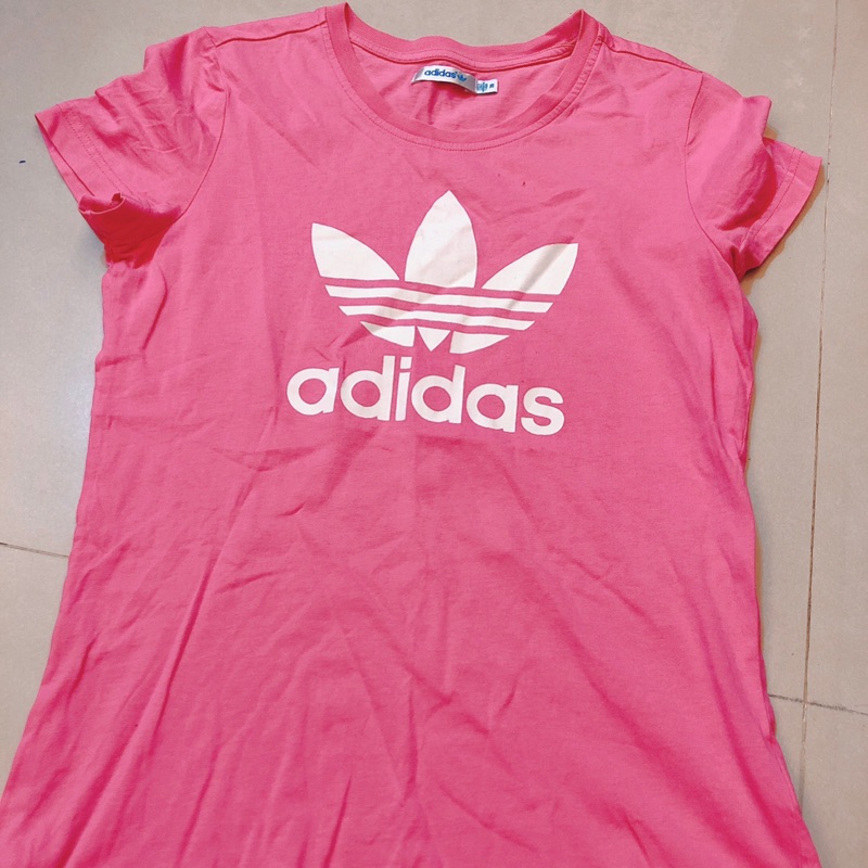 Adidas 粉色T恤