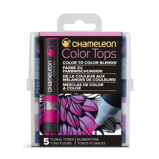 板橋酷酷姐美術 Chameleon 變色龍 麥克筆轉色蓋 5色組 花色 酒精性顏料雙頭麥克筆，一支麥克筆就融合了多種色