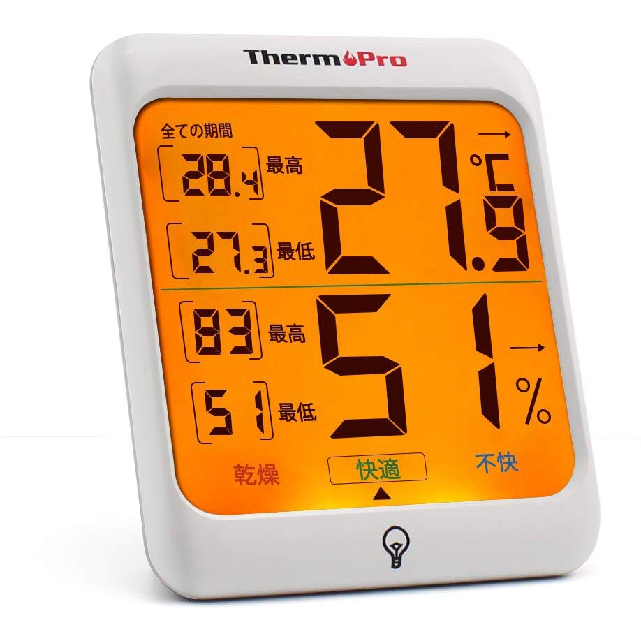 現貨 日本原裝thermopro 數位式溫度濕度感應計tp 53 背光照明 蝦皮購物