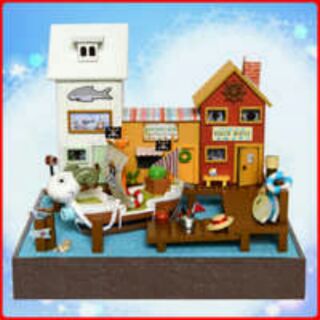 【愛寶貝童趣屋】DIY小屋 手工模型屋 - 黃金梅利號 海賊王港灣 手工拼裝房子模型
