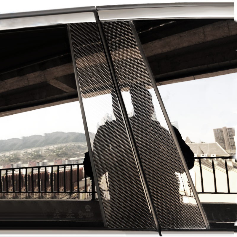 真碳纖維 Mercedes 賓士 GLA GLC 碳纖維保護貼 車窗B柱貼 中柱貼 中柱裝飾貼 卡夢aejay美品店