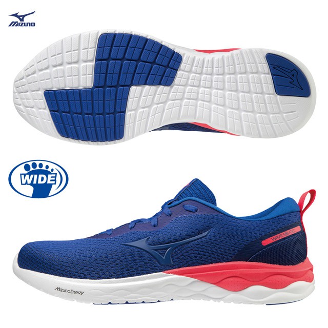 Mizuno WAVE REVOLT 3E寬楦 慢跑鞋 J1GC208571 藍粉 男款