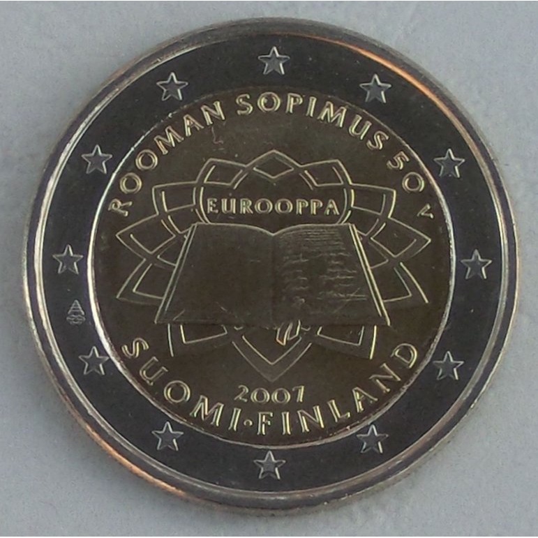 2009 聯合發行[芬蘭] 羅馬條約50週年 2歐元流通紀念幣