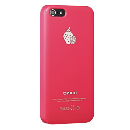 Ozaki O!Coat Fruit iPhone SE / 5 / 5S 超好吃 水果 手機保護殼-草莓桃紅