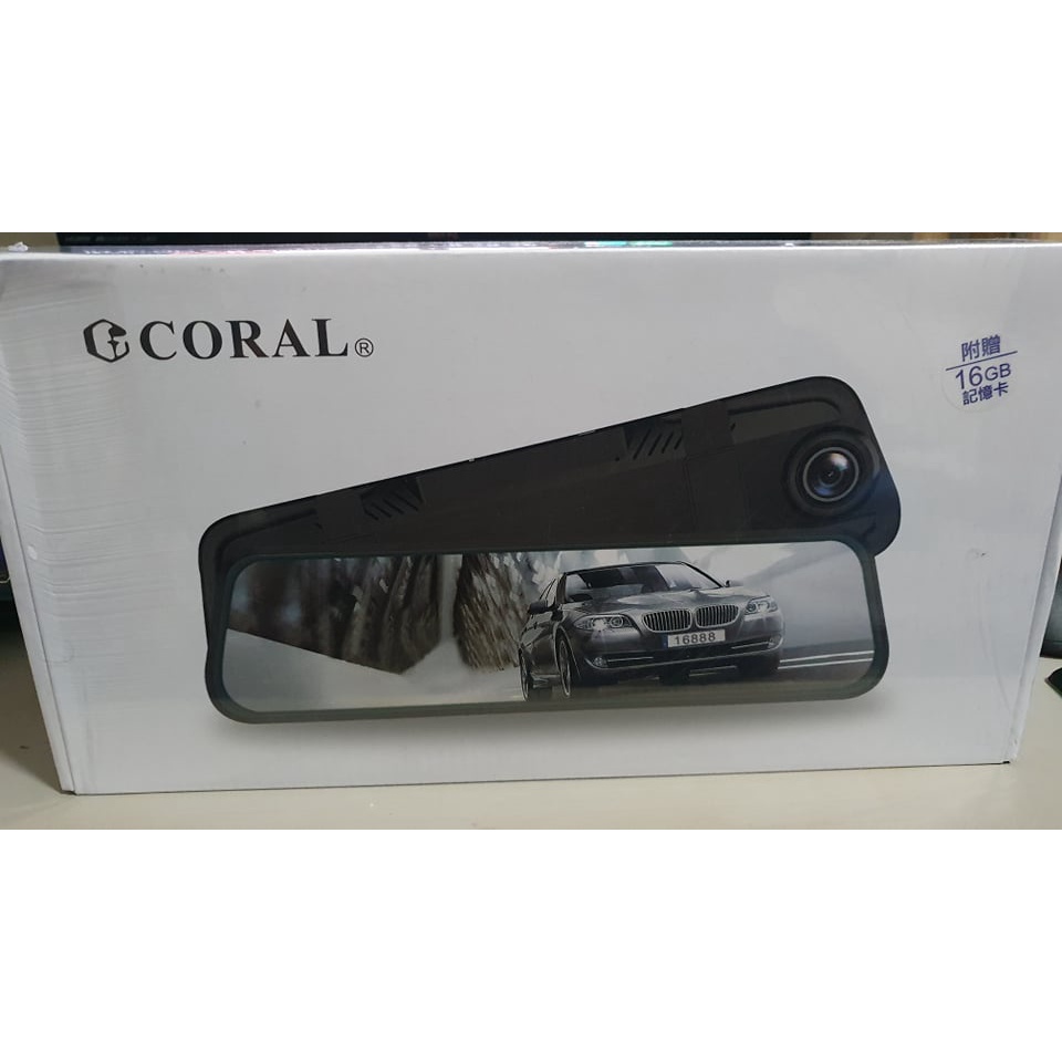 Coral LM2全屏觸控電子雙錄後視鏡行車記錄器+16G記憶卡