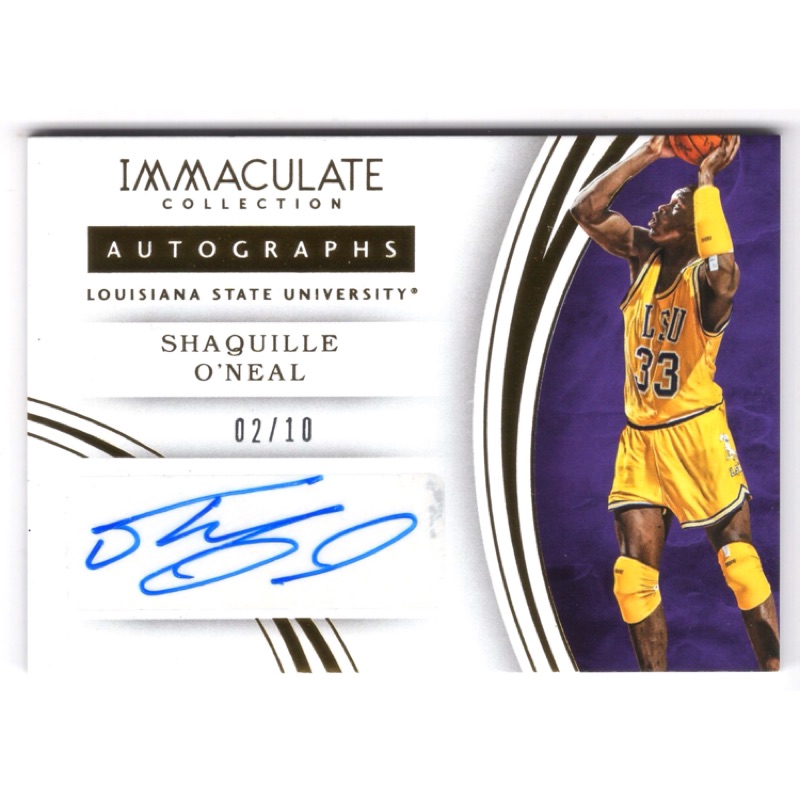 俠客歐尼爾 Shaquille O’Neal (極低限量10張)小國寶Immaculate傳奇系列金版簽名卡 NBA