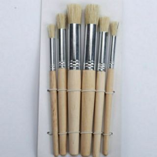 豬鬃毛圓頭拓染筆 拓印筆 蒙瑪特豬鬃毛模板筆