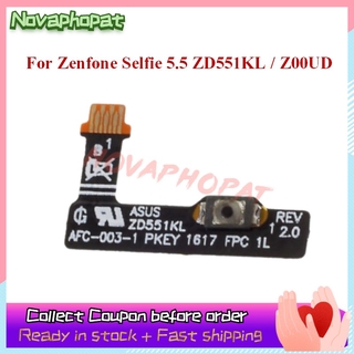 Novaphopat 適用於華碩 Zenfone Selfie 5.5 ZD551KL Z00UD 電源開關排線排線