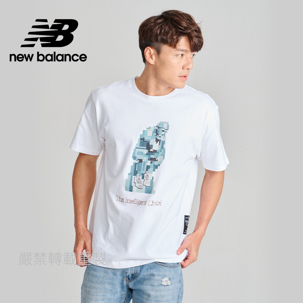 【New Balance】 NB 藝術家短袖上衣_男性_白色_MT13556WT