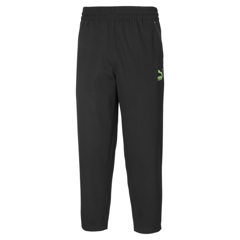 SIX@PUMA Santa Cruz 系列Twill長褲男女共同款聯名款休閒長褲黑綠532244-01 | 蝦皮購物