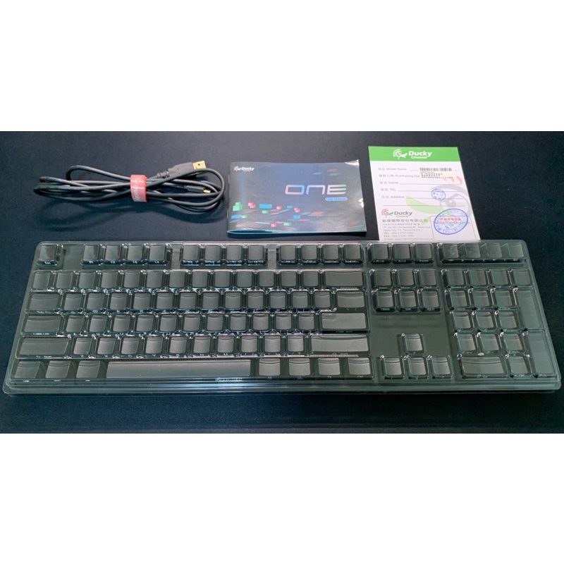 Ducky ONE 108鍵 PBT側印版機械式鍵盤 黑色 茶軸 英文 DKON1508F