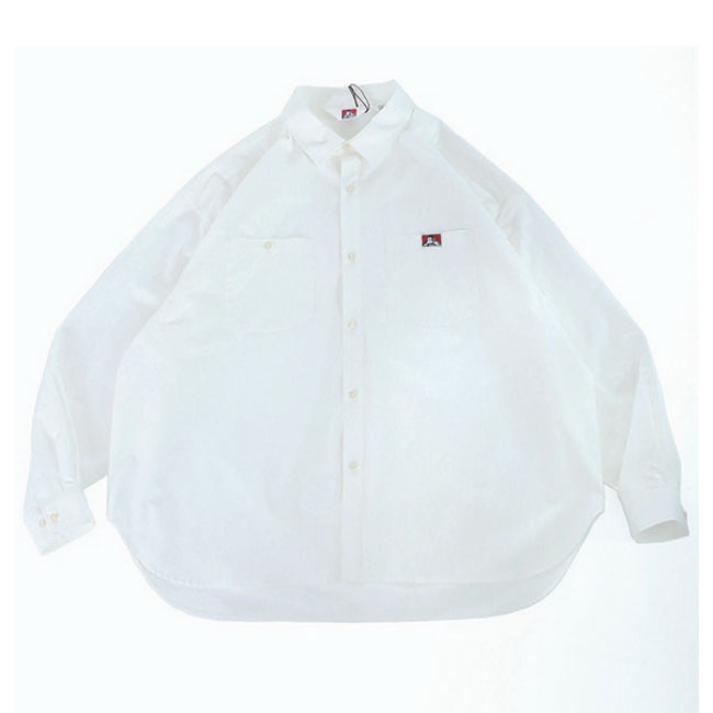 BEN DAVIS - 1780018-02 BIG SHIRT 寬版 長袖襯衫 (白色) 化學原宿