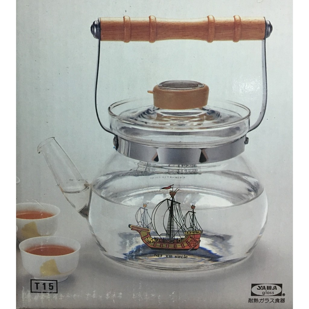 《附發票》【亞美YAMA】玻璃花茶壺✰1500cc✰T-15✰亞美壺✰耐熱壺✰台灣製造