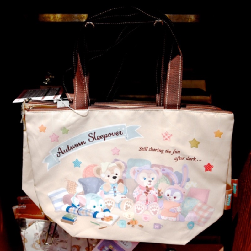 現貨✨刷卡 東京迪士尼 睡衣 秋日 達菲 畫家貓 雪莉玫 史黛拉 收納袋 購物袋 托特包