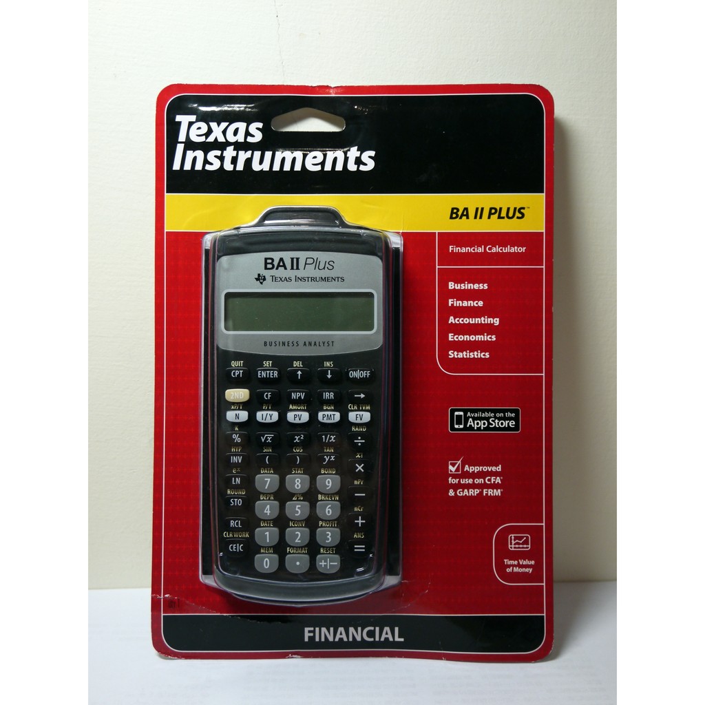 德州儀器 Texas Instruments BA II PLUS 財務型計算機 CFA考試適用